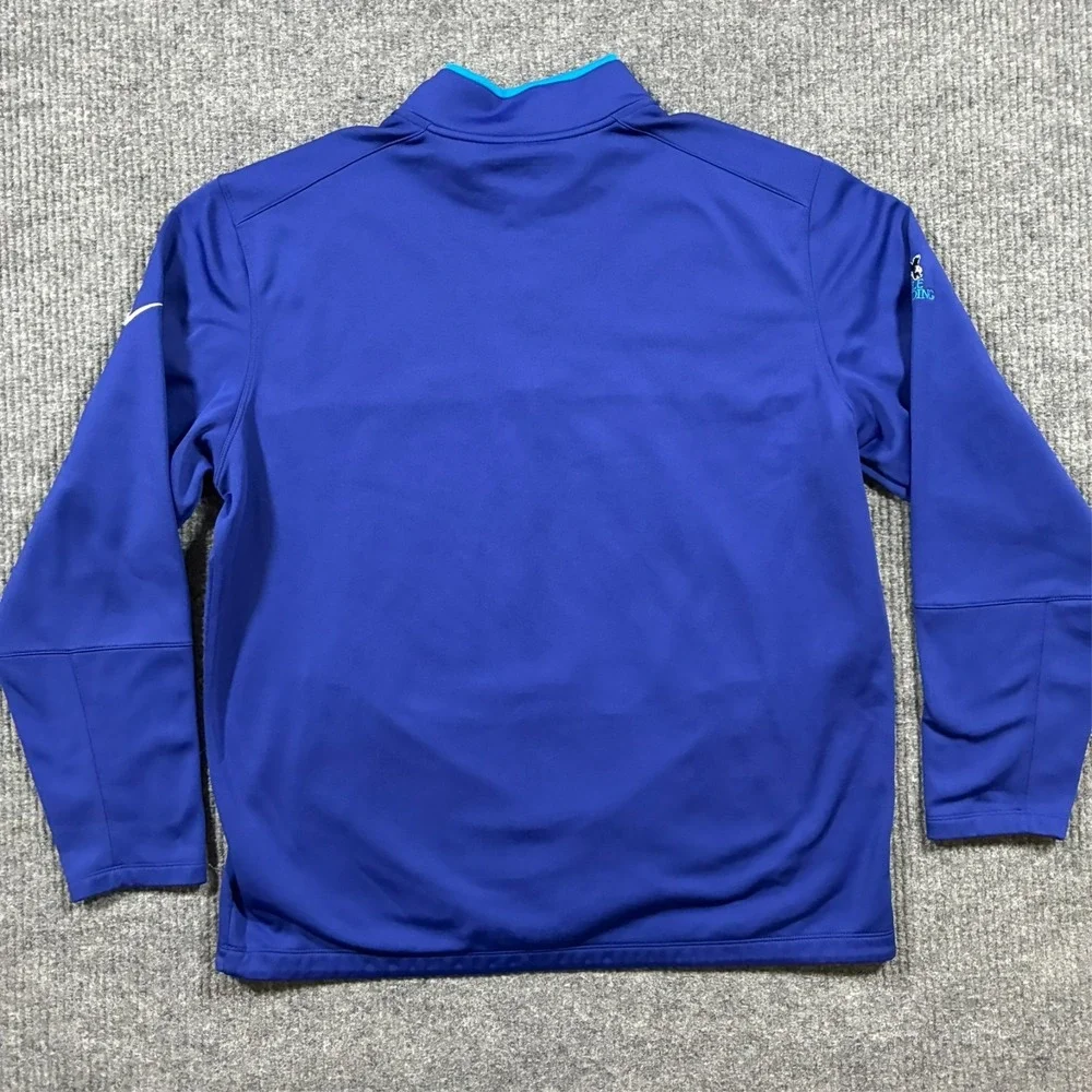 Nike Golf Mens Therma Fit Pullover Jacket XL Blue 1/4 Zip Athletic Performance